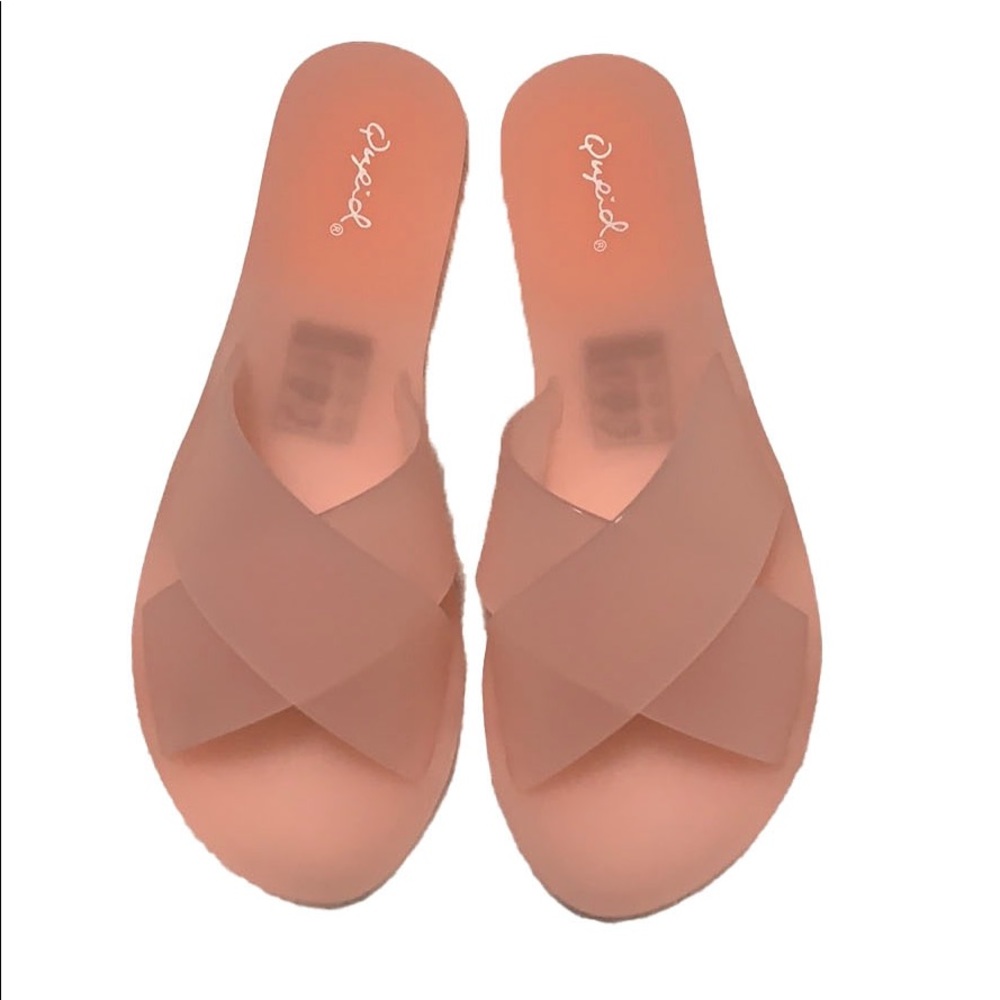 Pink Jelly Sandals Qupid - HP 2x